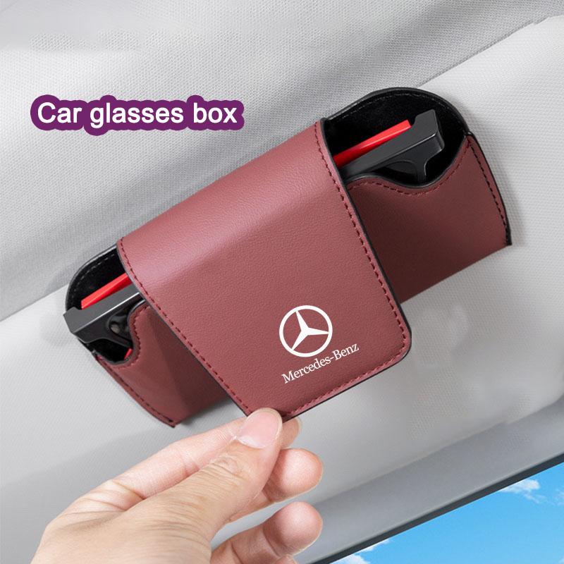 Car Sun Visor Glasses Case,leather Glasses Case for Vehicles,car Accessories,for Mercedes-Benz C180 C200 C260 C300 W108 W124