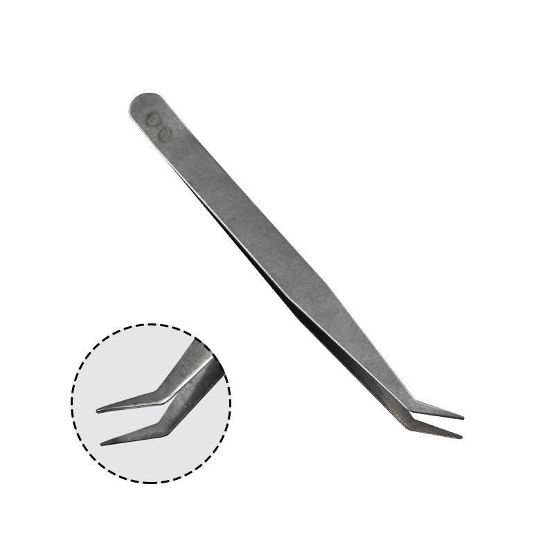 Stainless Steel Precision Tweezers Set - Elbow & Straight for DIY and Repairs