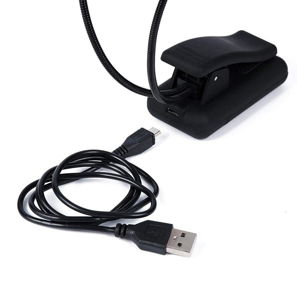 Andifany Clip-on LED Music Stand Light - Flicker-Free, Fully Adjustable, 6 Brightness Levels - for Reading, Orchestration, Mixing, and DJing