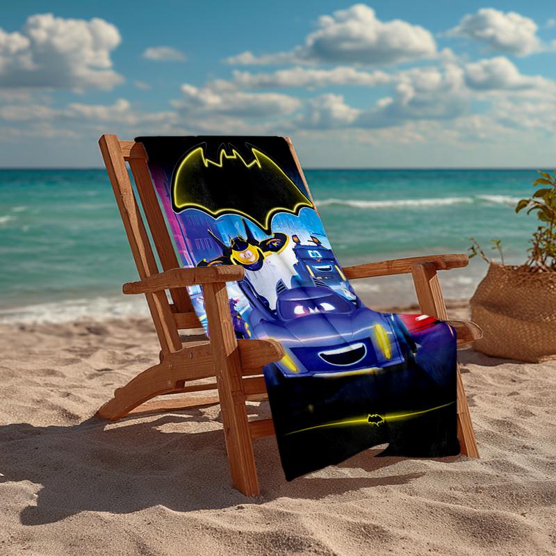 Ultra-Soft Beach Towel with Batwheels Theme,Ideal for Pool - Camping, Diving - Perfect Travel Essential, Vibrant Beach Towel.