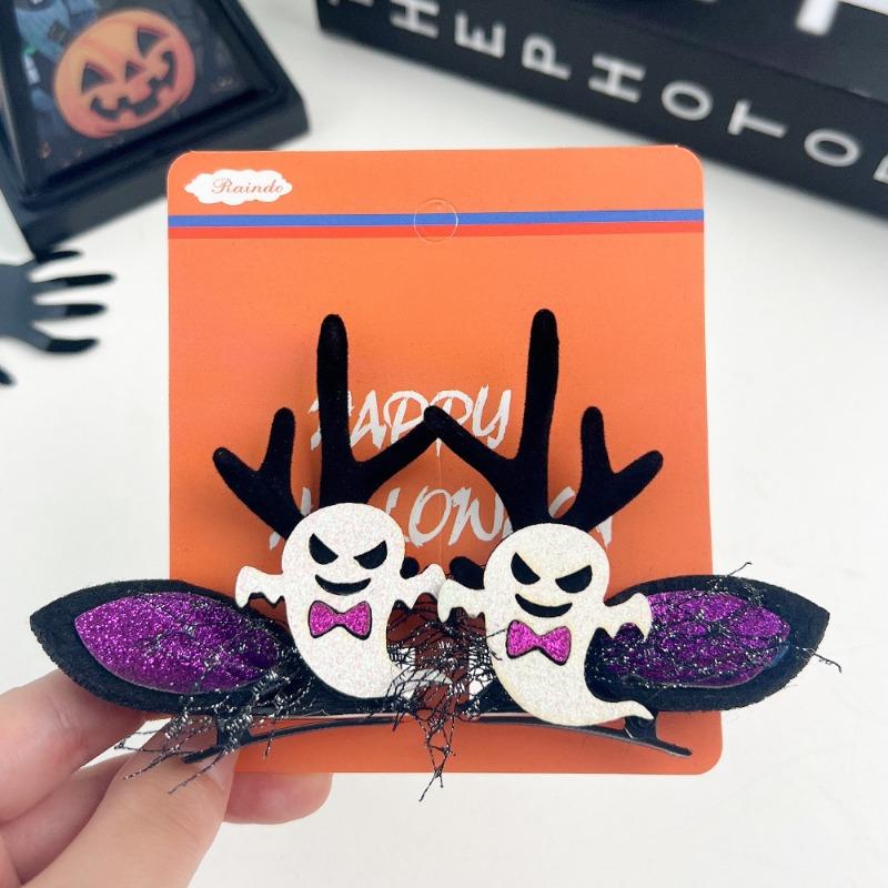 Halloween Funny Pumpkin Ghost Bat Side Clip Top Clip Festive Atmosphere Hair Accessory