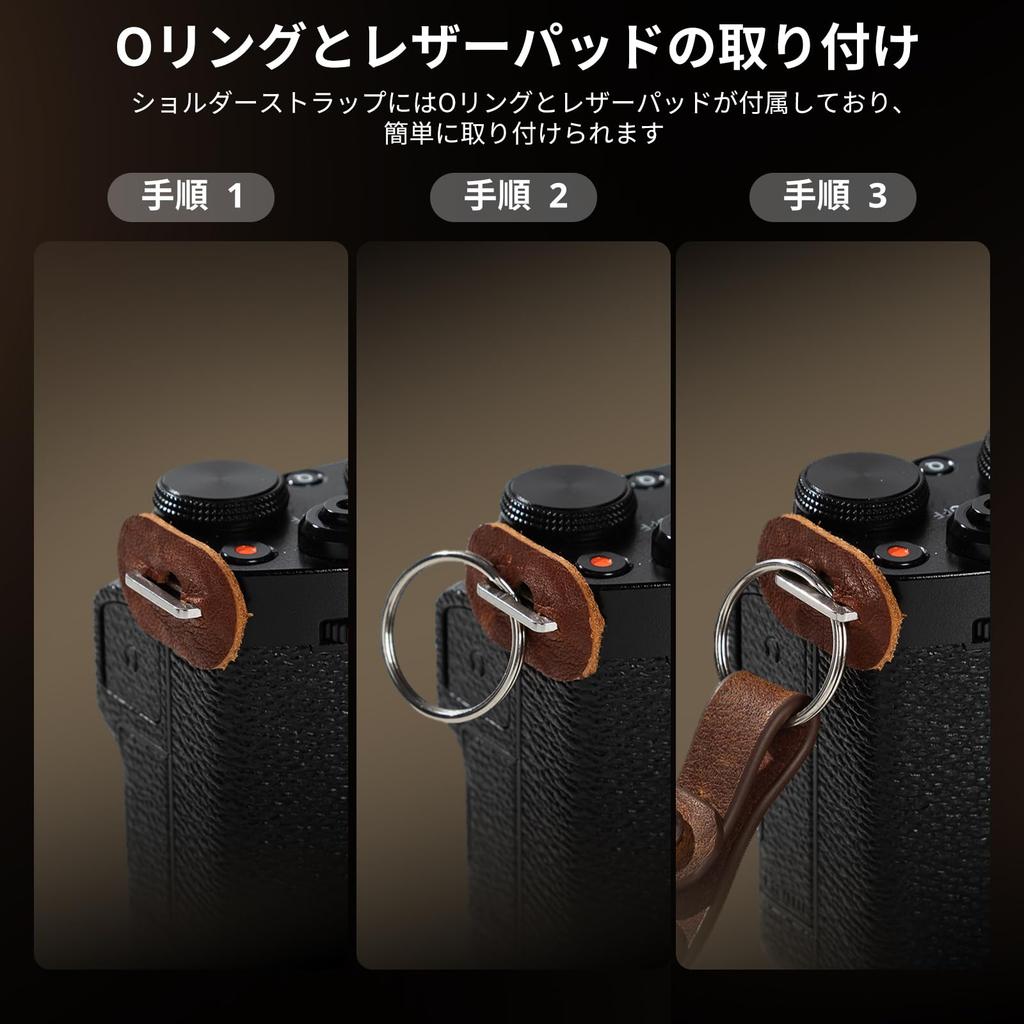 SmallRig Camera Neck Shoulder Adjustable Braided Camera Shoulder Strap with and Leather Pad for DSLR or Mirrorless Cameras 5057 Strap, O-Ring (Gray)