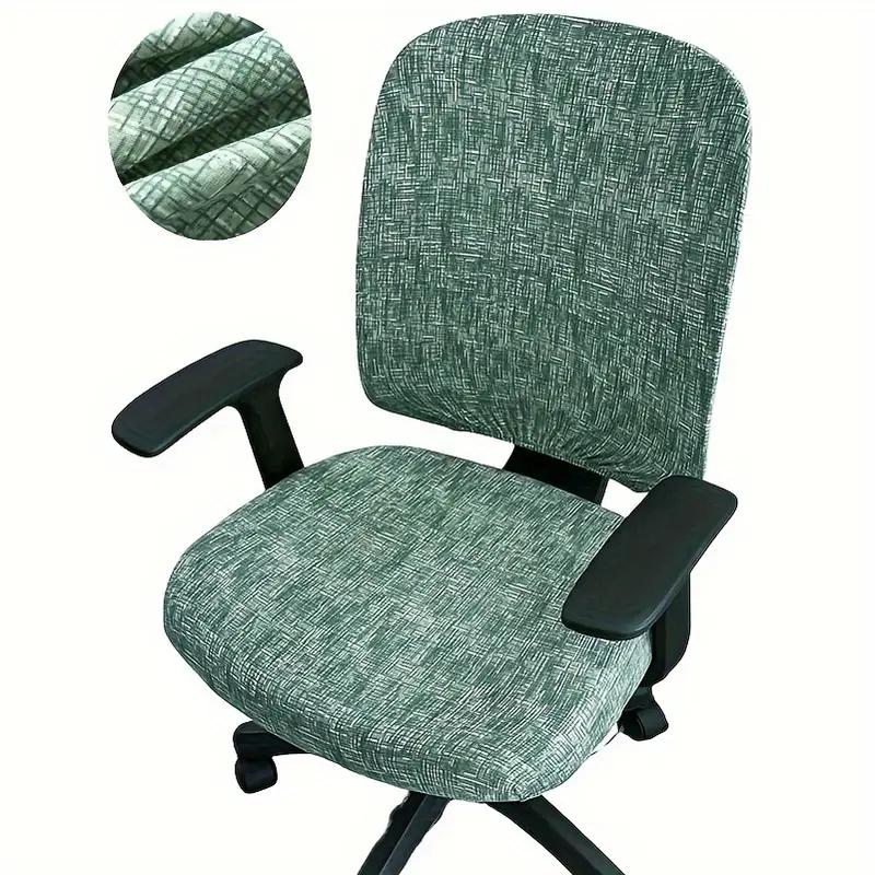 2Pcs/Set High Elastic Office Chair Covers Thicken Computer Spandex Split Seat Cover Armchair Cover Home Textile