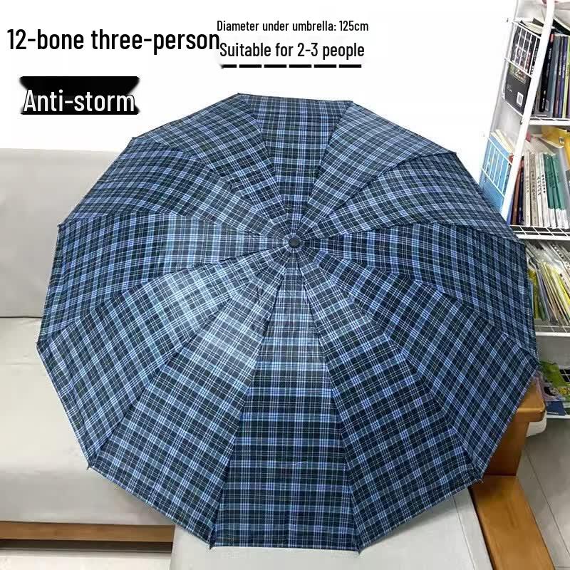 Xihe Large Windproof Manual Folding Umbrella - 2 Pack
