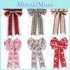 Beautifully Crafted Christmas Bows In Red Gray And Pink For Festive Home Decoration