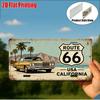 D-Dur pc Vintage Metallschild Nur zur Dekoration Außenwandkunst (  ) ROUTE CALIFORNIA Aluminiumschild