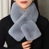 Luxury Winter Warm Faux Fur Rabbit Fur Scarf Double Sided Plush Thickened Fur Warm Hundred With Female Students Scarf Fur Collar
