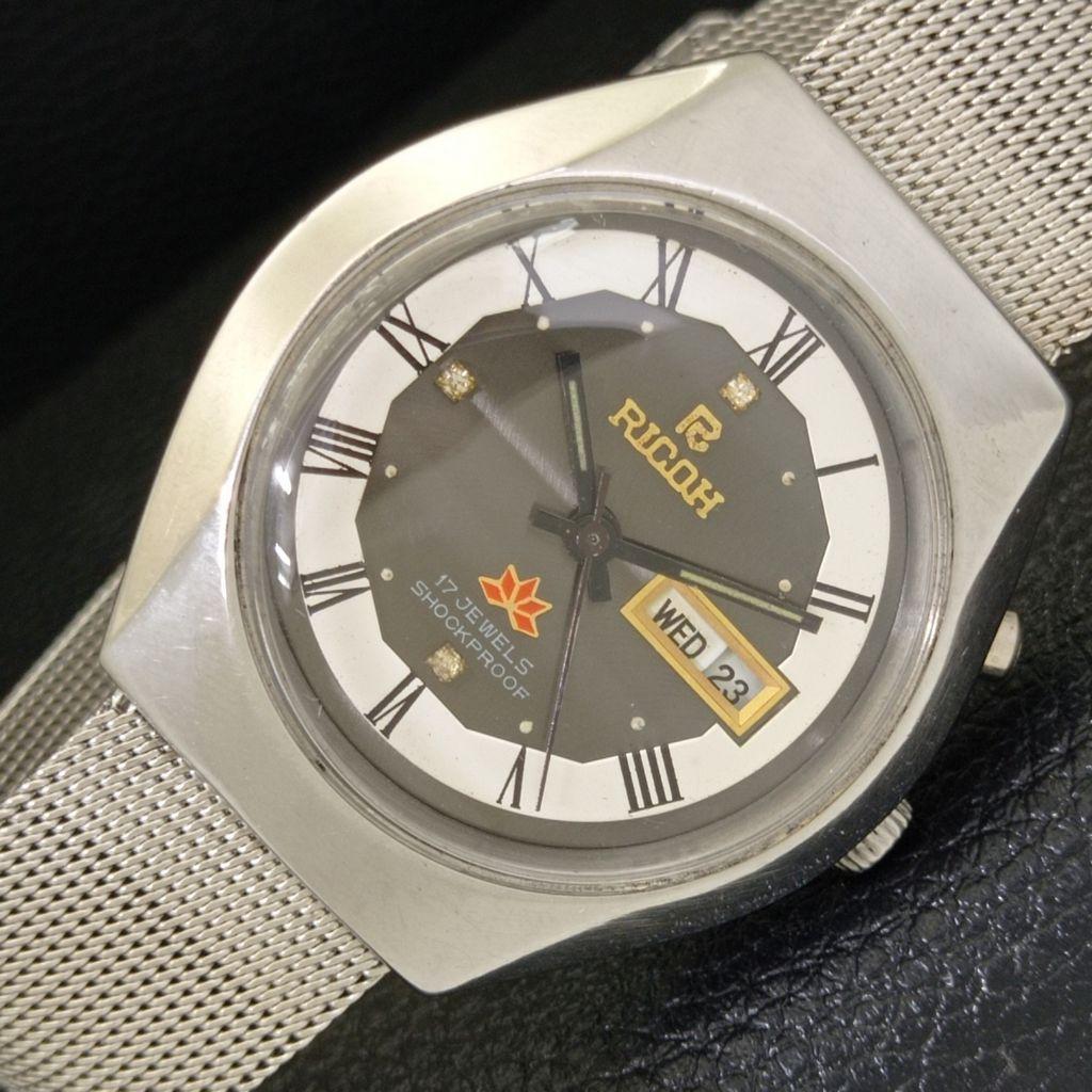 

ВИНТАЖНЫЕ АВТОМАТИЧЕСКИЕ ЧАСЫ RICOH R31 ЯПОНИЯ МУЖСКИЕ ОРИГИНАЛЬНЫЙ ЦИФЕРБЛАТ a500634-5 R153-a500634