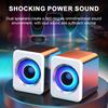 1 Pair Computer Speaker Subwoofer USB Bluetooth-compatible Wired Portable Mini Speaker No Delay Stereo Sound Loudspeaker for PC Computer