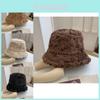 Cozy Beige Fluffy Women's Fisherman Hat Winter Fall Sweet Style Warm Ear Protection