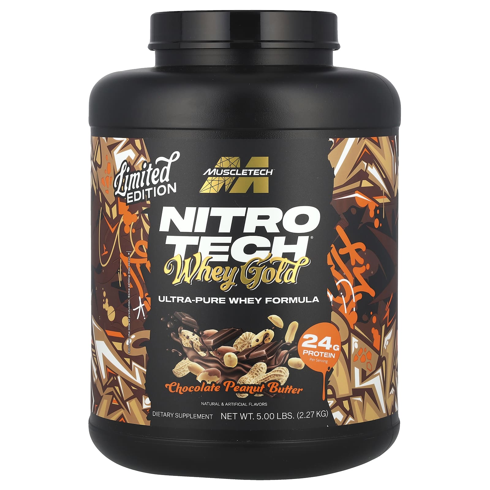 

Nitro Tech® Whey Gold, Смак шоколадного арахісового масла, 2,27 кг (5 фунтів)
