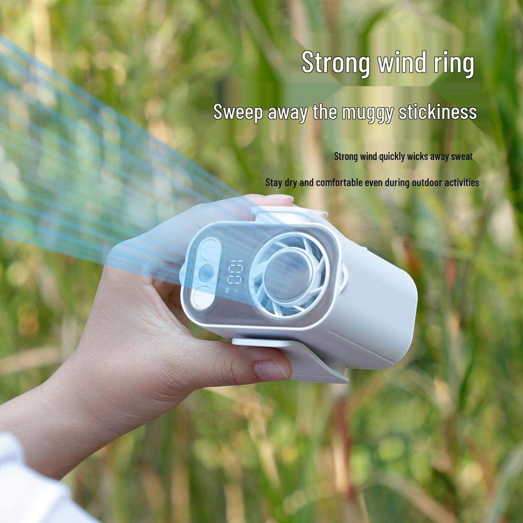 Portable Clip-On Waist Fan, High-Wind, Rechargeable - Perfect for Outdoor or Kitchen Use