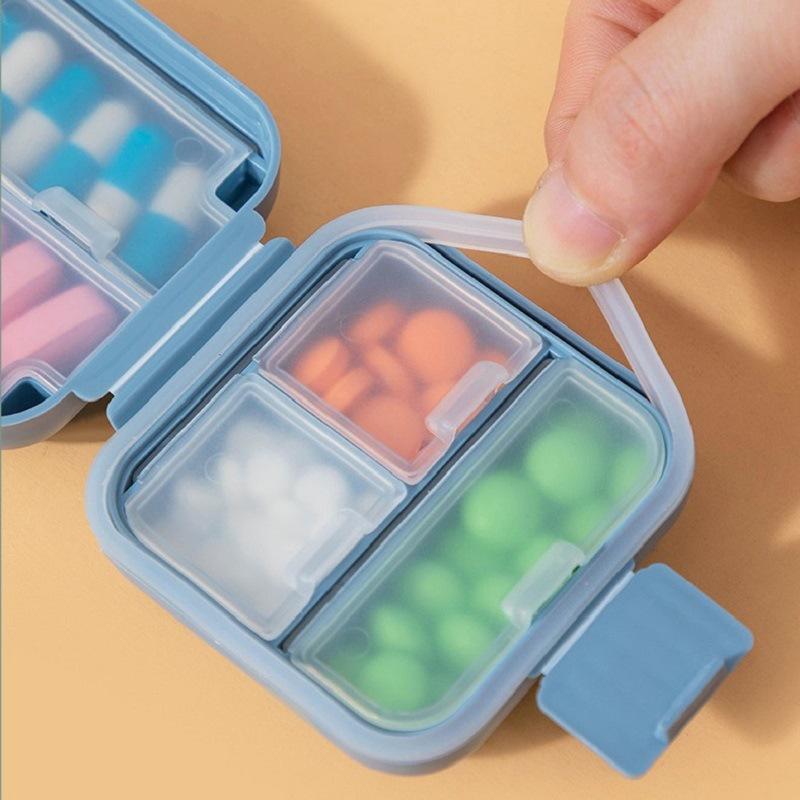 1 stück Tragbare Versiegelte Pille Lagerung Box Fach Tragbare Mini Pille Box Reise Pille Fall Medizin Container