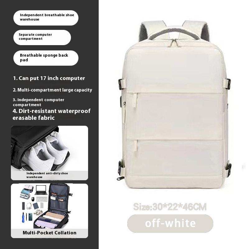 

Рюкзак 40x20x25 Ryanair, дорожный рюкзак для женщин и мужчин, рюкзак для ручной клади для личных вещей, рюкзак для ноутбука Business Weekender грязно-белый