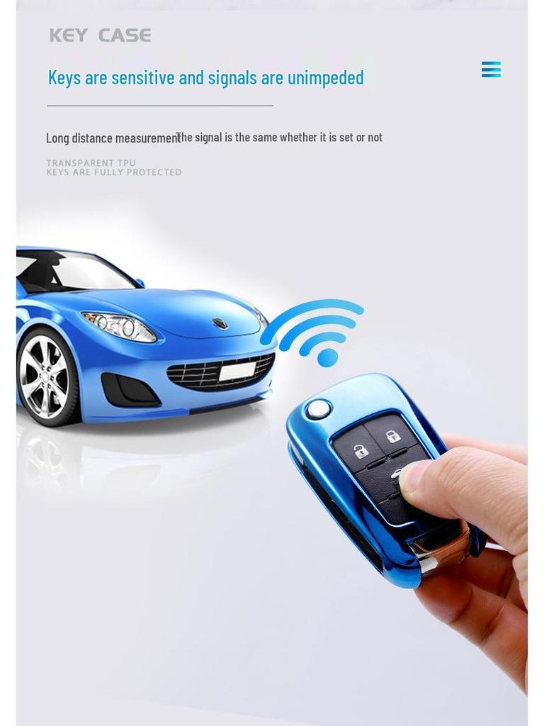 Chevrolet Key Case for Cruze, Cavalier, Malibu, Trax, Sail - Semi-Pack Key Shell Cover