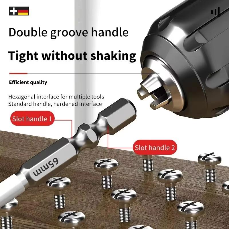 Non-slip Cross Screwdriver Set Magnetic Batch Head Magnetic Batch Head Impact Screw Driver Bit 65mm  110mm