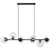Siena Black Hanging Lamp 6-Flat Clear Lamp E14