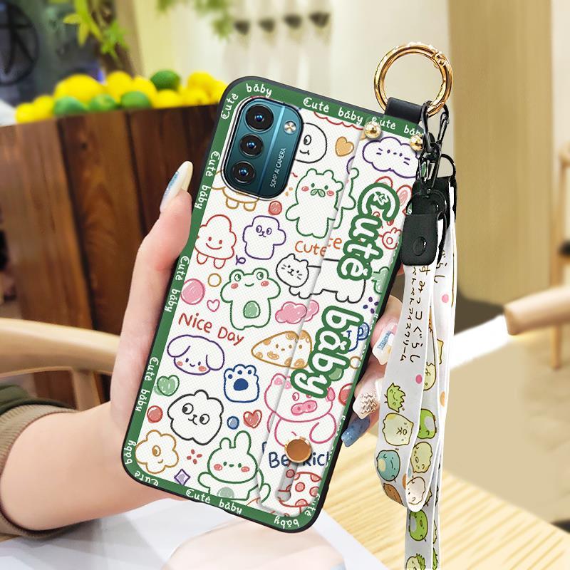 Phone Holder Shockproof Phone Case For Nokia G11/G21 Cartoon Lanyard Protective Waterproof Back Cover Fashion Design