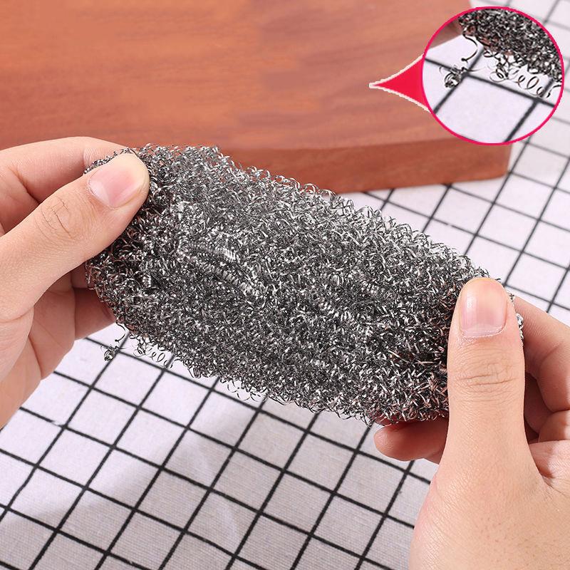 4Pcs/set Stainless Steel Cleaning Sponge for Scrubbing Pots and Pans.