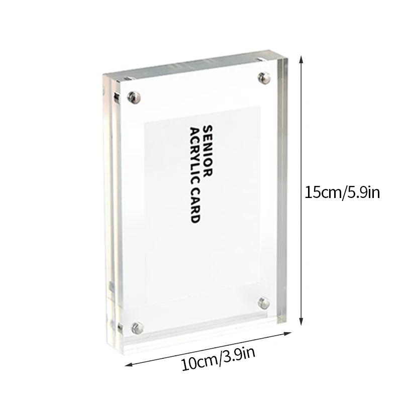 Acrylic Photo Frame Kpop Idol Photocard Hold Clear Picture Frame Mini Card Collect Book Photo Display Stand Desktop Decoration