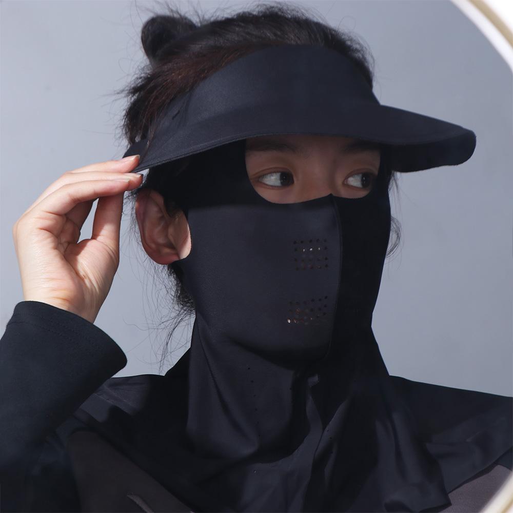UV Protection Sunscreen Face Cover Dustproof Visor Hat Ice Silk Mask Wide Brimmed Hat Face Protection UV Protection Veil Fishing