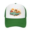 Rebel Ginger Cat Road Trip Mesh Baseball Cap Casual Hat Outdoor  For Womens Unisex FeUnisex