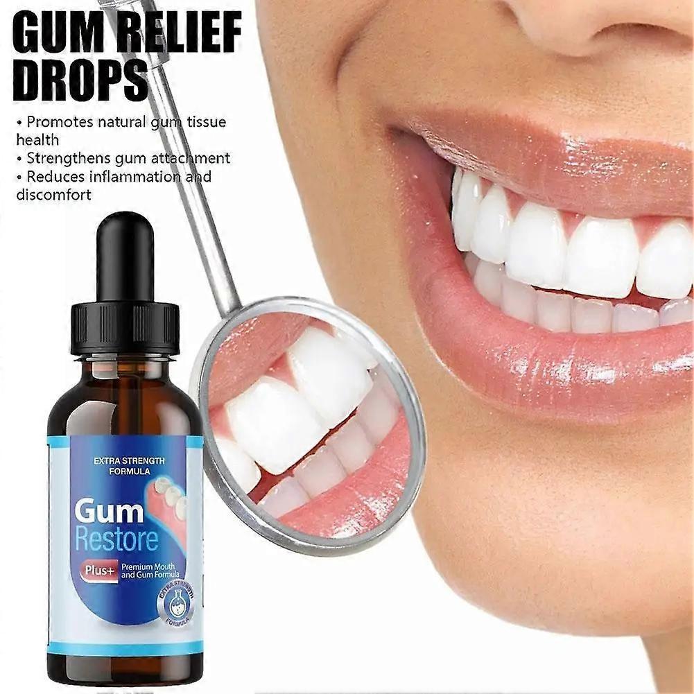 1-3X Gum Restore Plus - Oral Drops For Teeth, Bad Breath, Gums Repair 30ML
