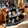 Coperta Personalizzata con Nome Damon Salvatore, Decorazione per la Casa, Camera da Letto, Divano, Campeggio, Divano, Regali per Compleanno Natale
