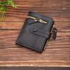 Ladies' Multi Zipper Pocket Wallet with Buckle Closure, Credit Card Slot, and ID Card Clip  Fashionable Daily Carrying Mini Wallet