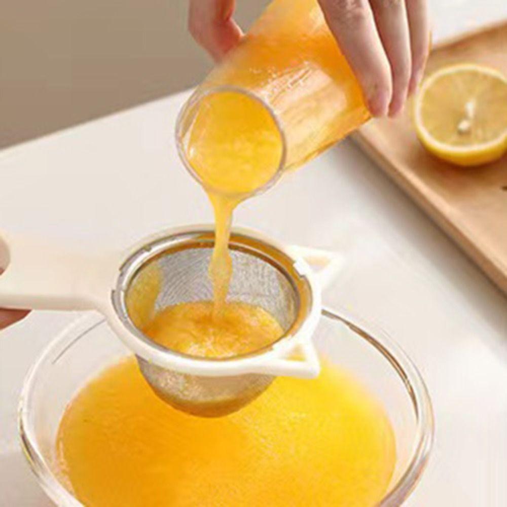 Cat Shaped Flour Sieve Detachable Plastic Handle Colander Cute Fried Filter  Straining Tea