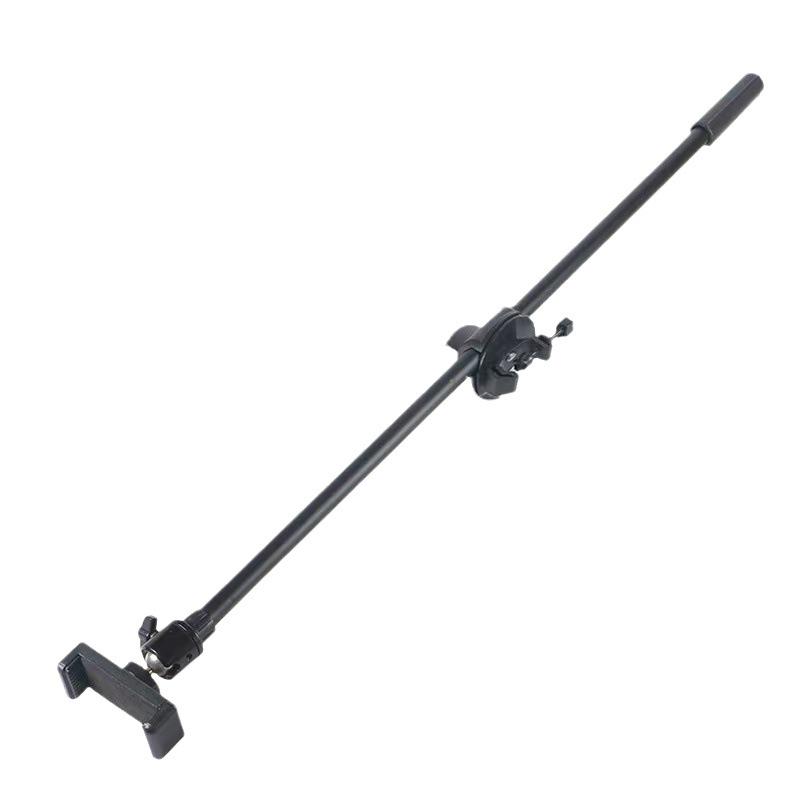 60CM Floor-Standing Metal Crossbar Phone Mount with Adjustable Extension Rod
