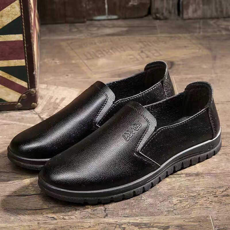 Men's Leather Shoes Korean Casual Spring New British Business Black Wedding Shoes Youth Men's Leather Shoes