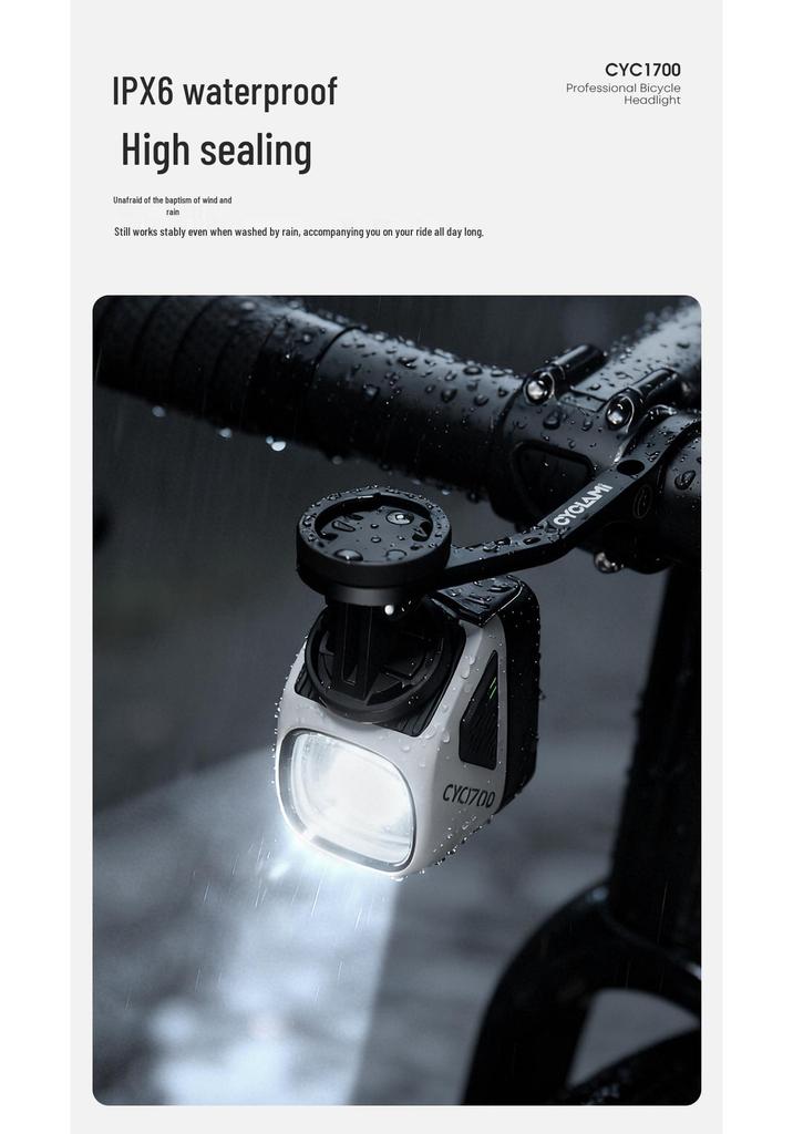 Lumière de vélo CYCLAMI CYC1700 Lumens avec support et conception à libération rapide