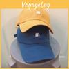M Trendy Beige Letter Soft Brim Baseball Hat For Women Summer Sunshield