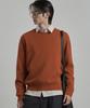 WORK ON BODY OFF Verno Semi-Overfit Round Neck Knit [Orange]