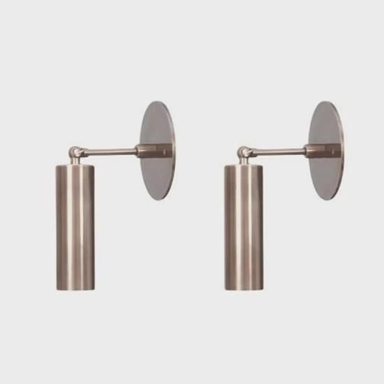 Mid-Century Modern Brass Sputnik Wall Sconces Cylinder Lamps Set of 2 Entryways, Hallways, Bedrooms, Office, Home Decor Gift