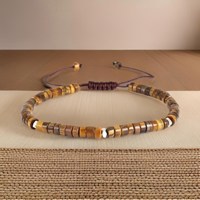 Adjustable Bead Bracelet Natural Stone Bracelet Rope Bracelet Unisex Bracelet Stone Texture Suitable for Men and Women