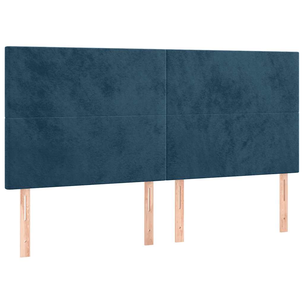 Bed Frame without Mattress Dark Blue 200x200 cm Velvet