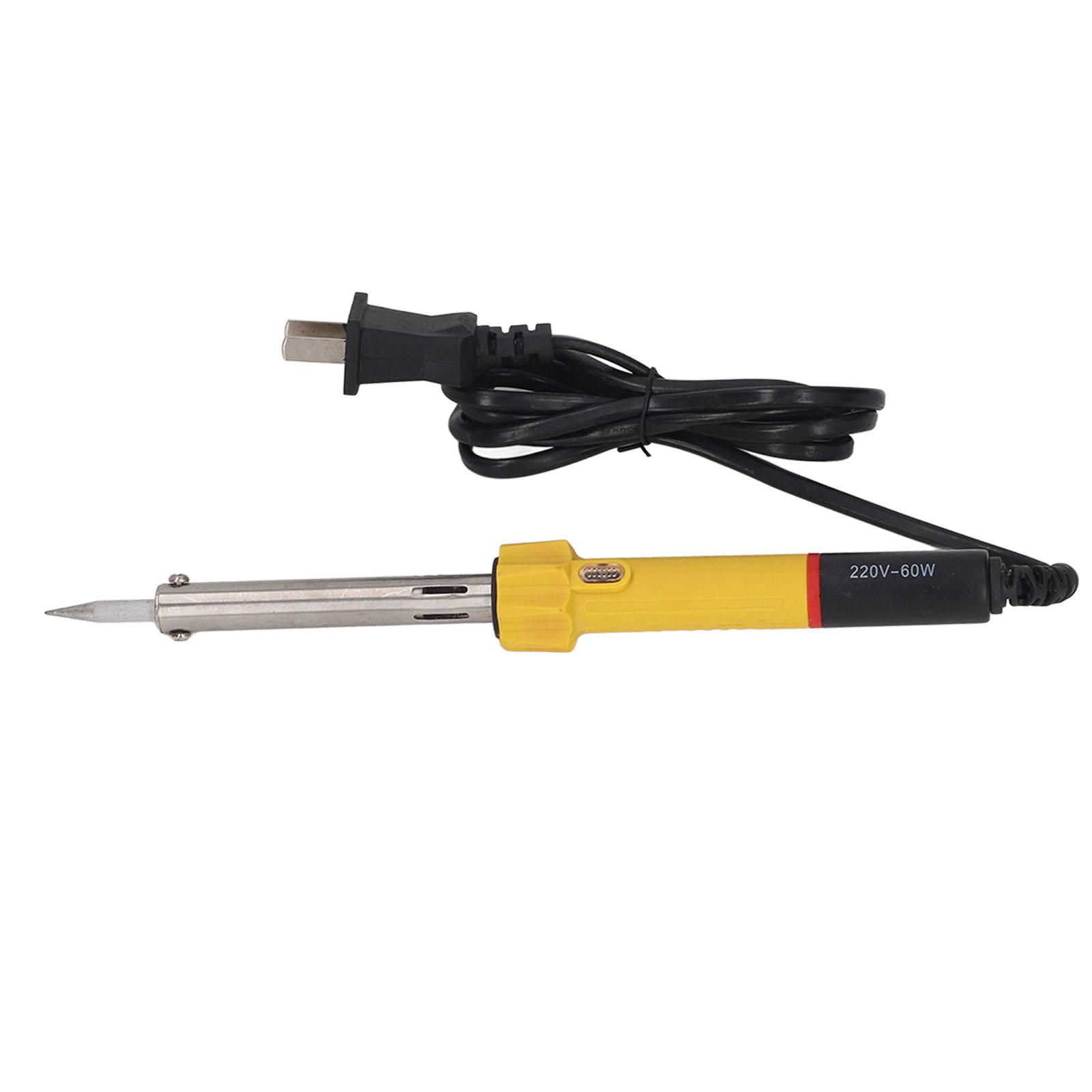 

Soldering Iron Yellow 60W 2min Fast Heating Semi Auto 2 Power Mode Soldering Welding Iron for US Plug