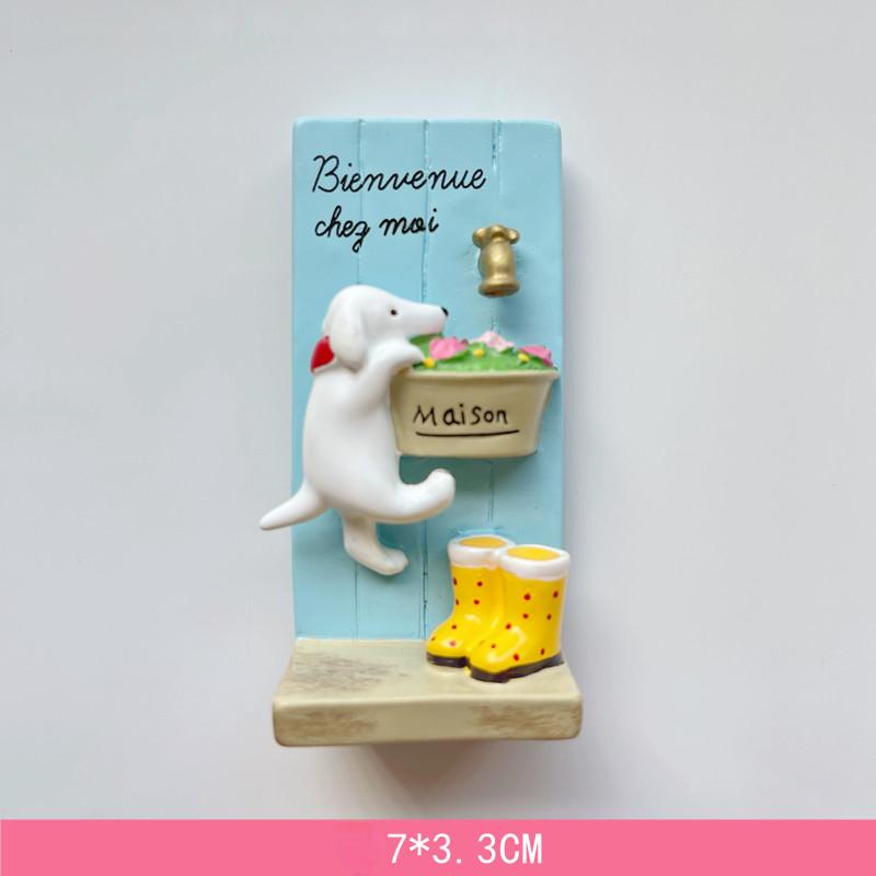 Kawaii Korean Style Dog Fridge Magnets Wedding Gifts Home Decor Fridge Stickers Children Toys Festival Gifts Blackboard Stickers