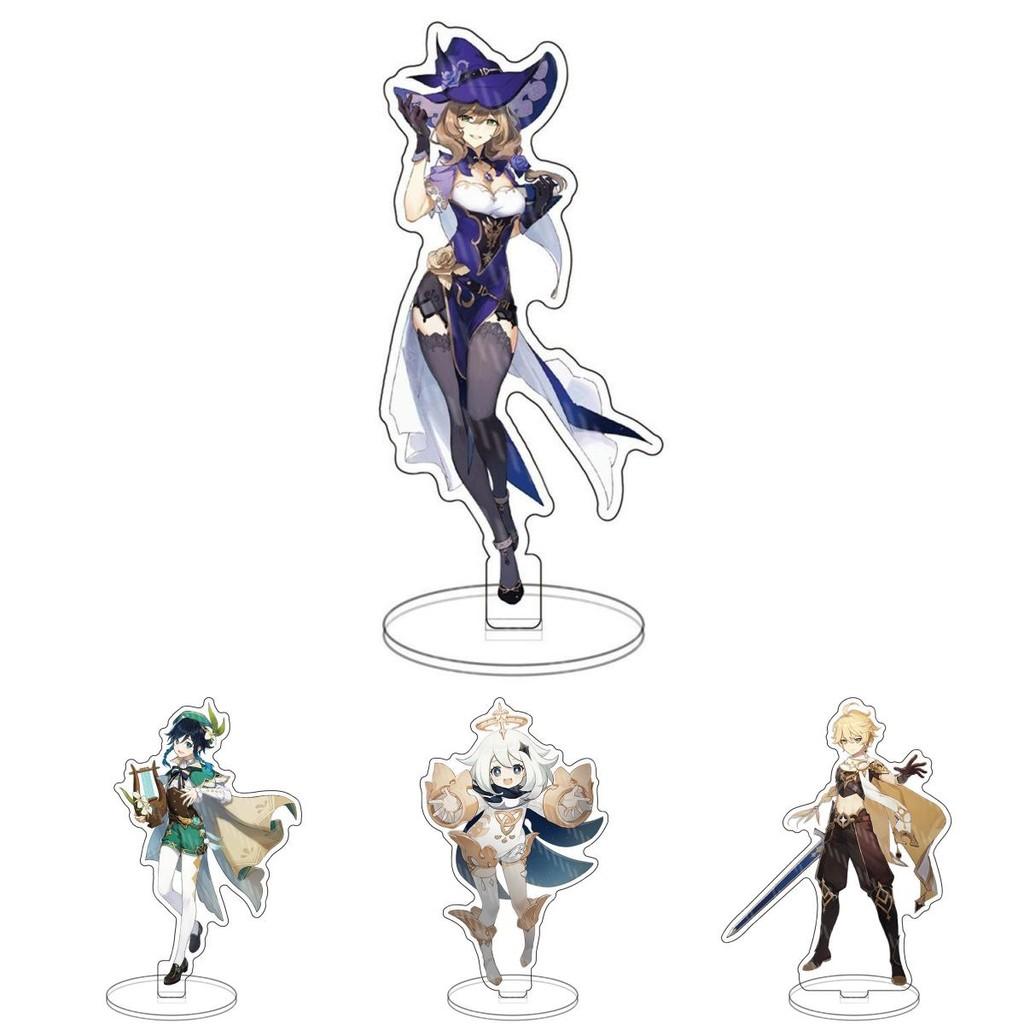 Genshin Impact Barbatos Keqing Barbara Hutao Acrylic Figure Stand Ideal For Decor