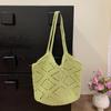 Nieuwe Trend Dames Tas Haakwerk Handtas Retro Gebreide Effen Kleur Holle Top-handle Tote Tas Reizen Shopper Schoudertas
