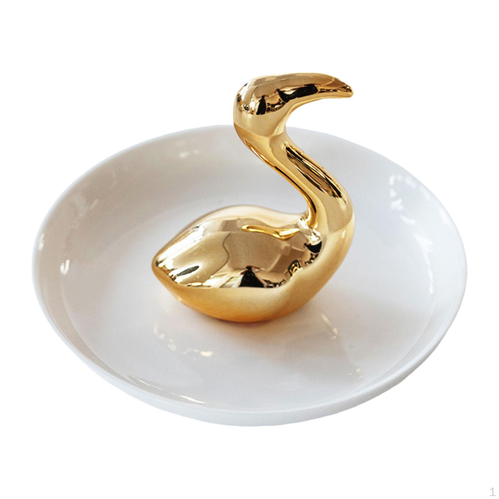 

Поднос для украшений для мелочей и ключей, керамическое блюдо для демонстрации White Gold