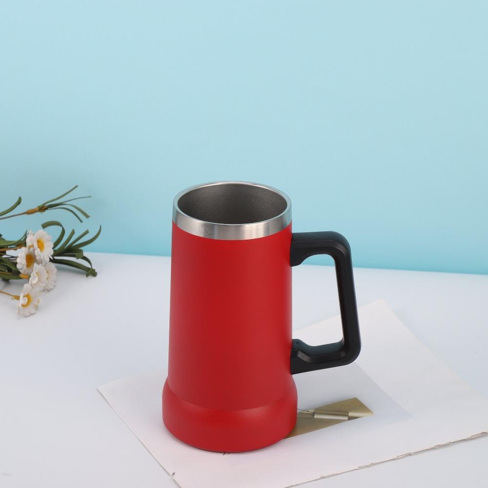 Tazza d'Acqua con Manico Tazza da Birra in Acciaio Inossidabile Tazza Termica Portatile