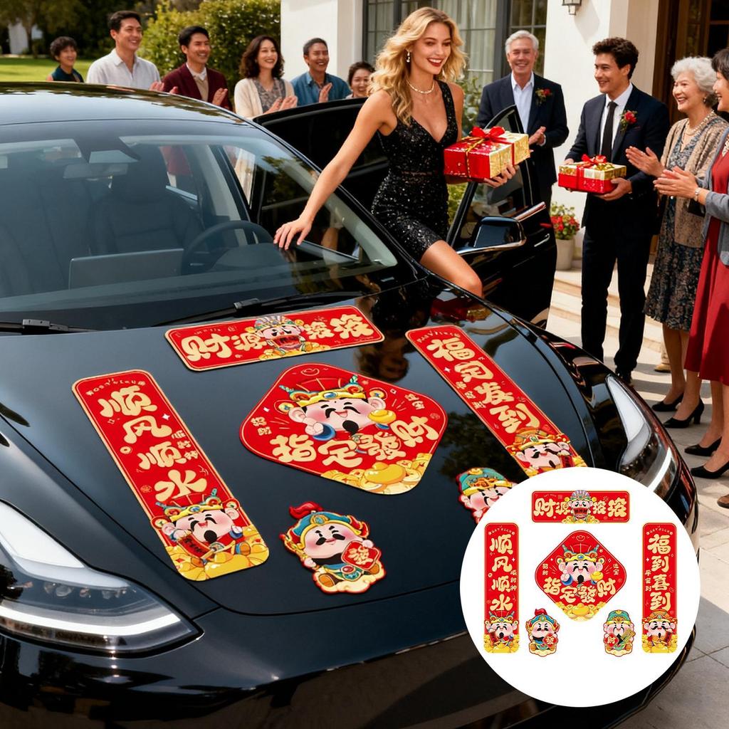 Magnetic Couplets For 2026 Horse Year Magnetic Waterproof Chinese Auto Decals New Year Horse Decorations For Cars Shop Home