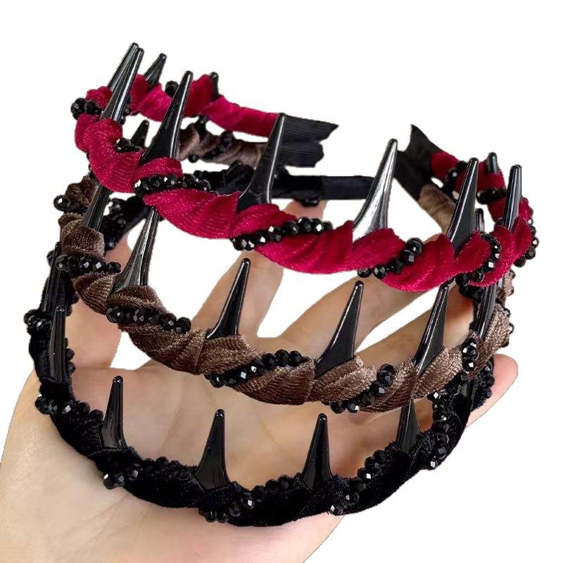 Bandeau Velours Ondulé Haut de Gamme Chic pour Femmes 2025 - Accessoire de Cheveux Tendance Haut Crâne