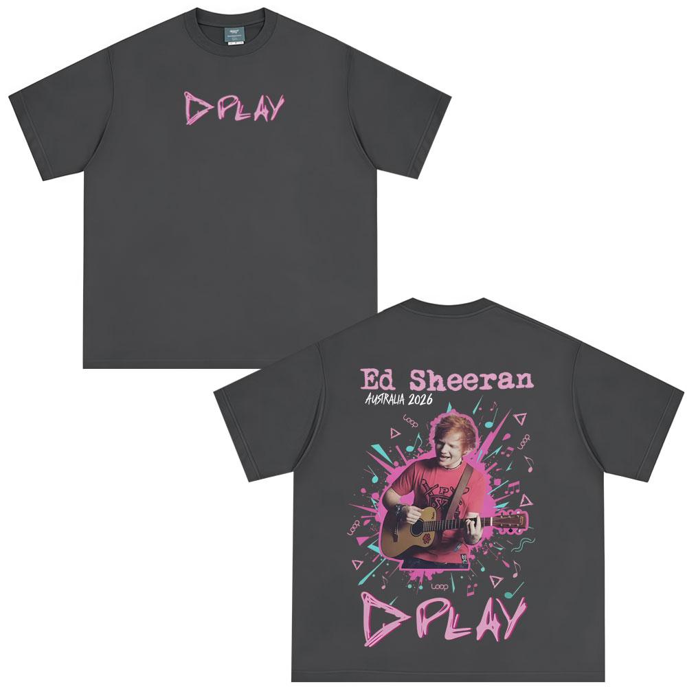 

Ed Sheeran Loop Tour 2026 Print T Shirts Men Women Harajuku Tshirts Summer Cotton Aesthetic Trendy Casual Oversized Tshirts 4XL