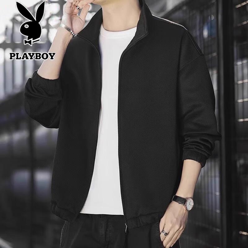 PLAYBOY Men's Spring Autumn Casual Stand Collar Jacket