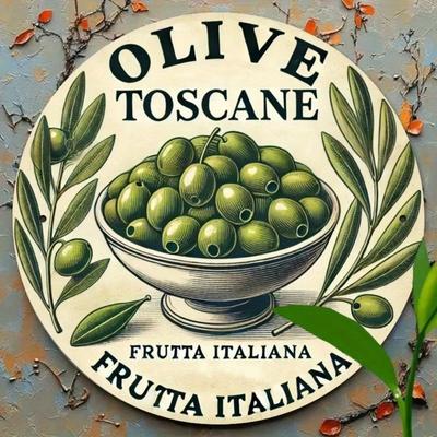 Rustic Olive Tuscany Fruit Decorative Metal Tin Wall Art Kitchen Home Garden Office Gift