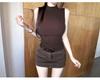 Slim Pure Desire Style Feminine Knit Vest with Half-High Collar